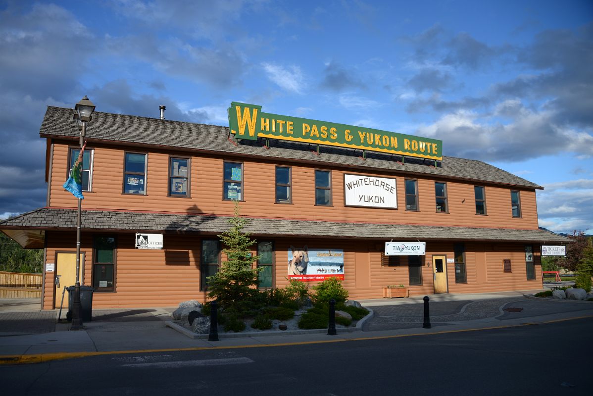 01 Our Tour To Skagway Started By Bus From The White Pass and Yukon Route Building In Whitehorse Yukon